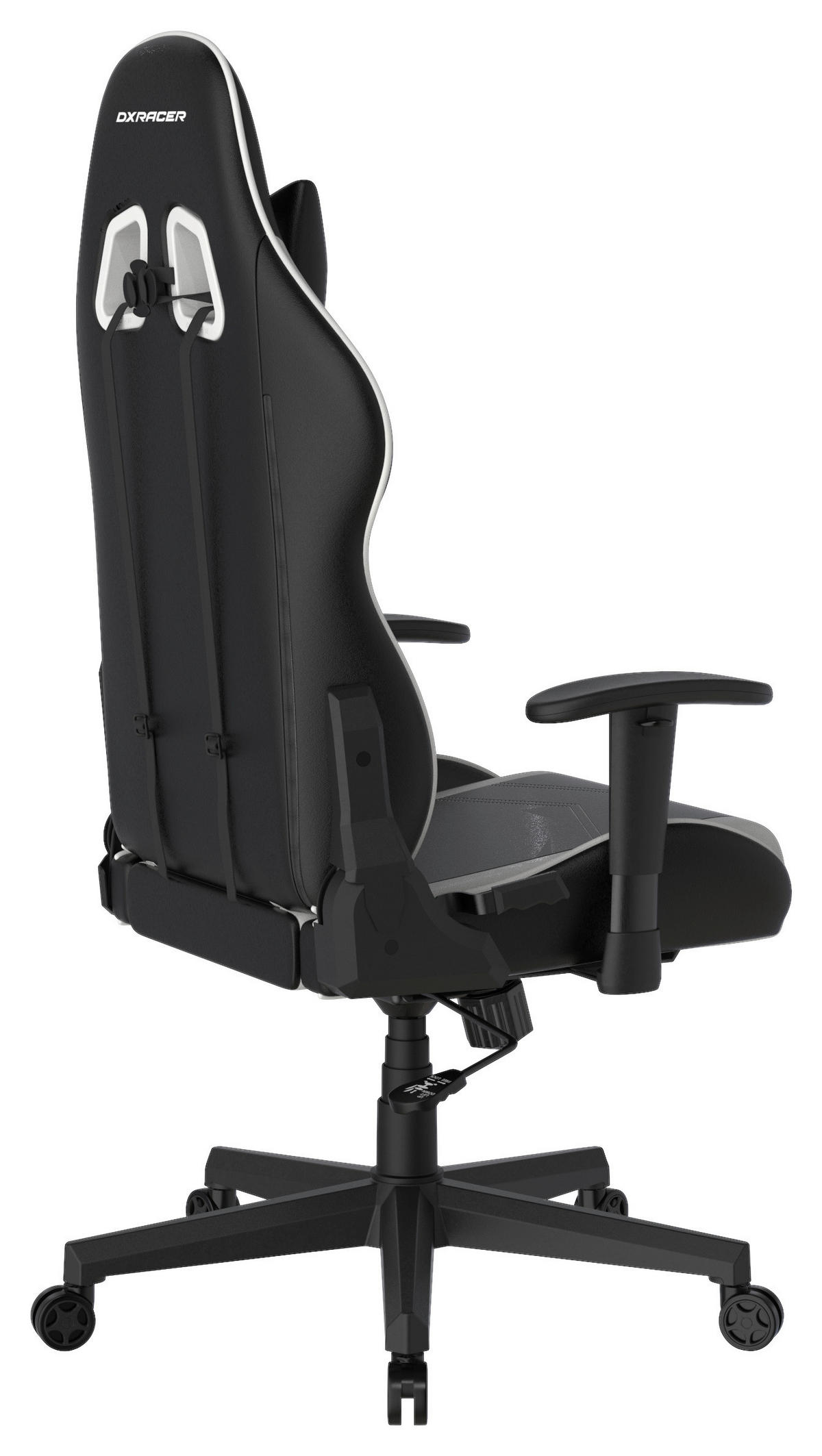 GAMINGSTUHL Weiß, Schwarz Kunststoff, Textil   - Schwarz/Weiß, MODERN, Kunststoff/Textil (67/126/67cm) - Dxracer