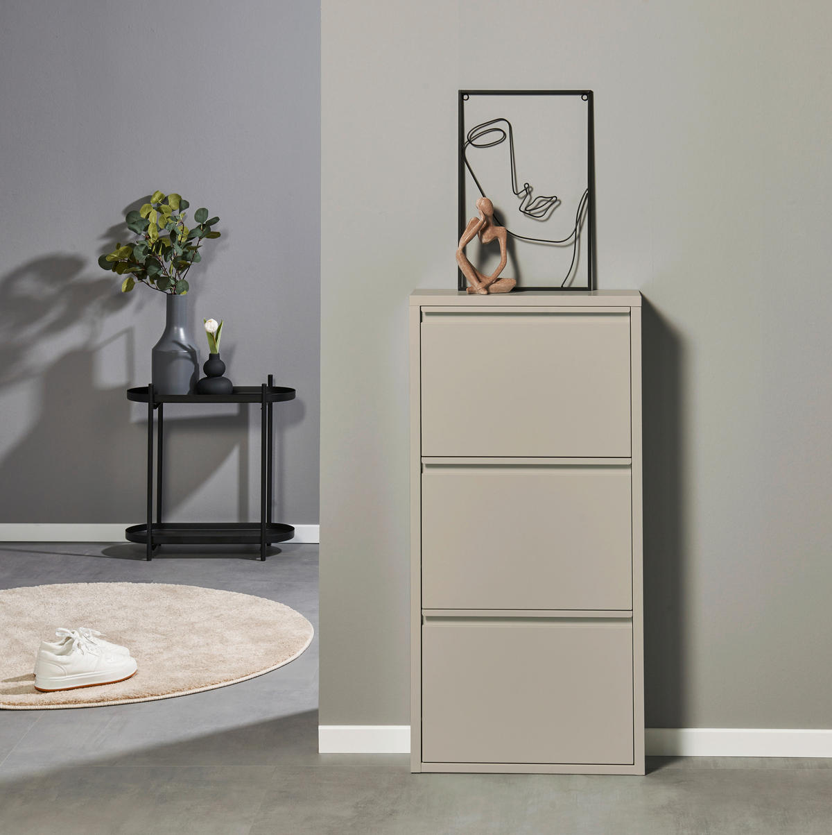 SCHUHKIPPER  in 51/104/16 cm  - Kaschmir, MODERN, Metall (51/104/16cm) - Boxxx