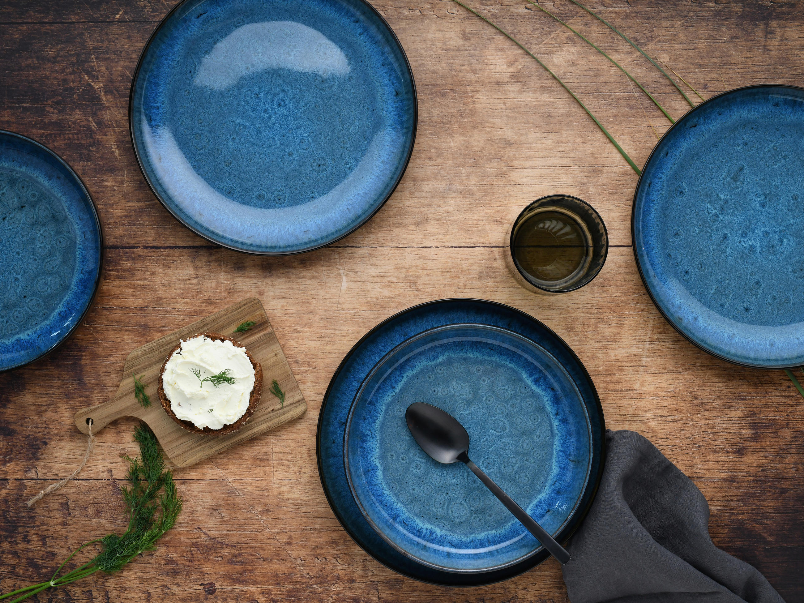TAFELSERVICE Blau 12-teilig  - Blau, Trend, Keramik - Creatable