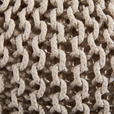 POUF Textilgeflecht Uni Grau 55/55/35 cm  - Taupe/Grau, Trend, Textil (55/55/35cm) - Linea Natura