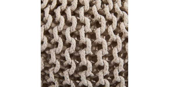 POUF Textilgeflecht Uni Grau 55/55/35 cm  - Taupe/Grau, Trend, Textil (55/55/35cm) - Linea Natura