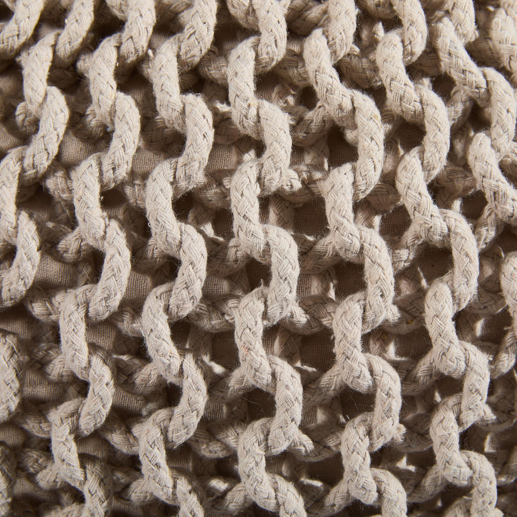 Thumbnail - Linea Natura Pouf, Taupe, Textil, Uni, Füllung: Styroporkugeln, 55x55x35 cm, AZO-frei, Indoor, Wohnzimmer, Hocker, Poufs