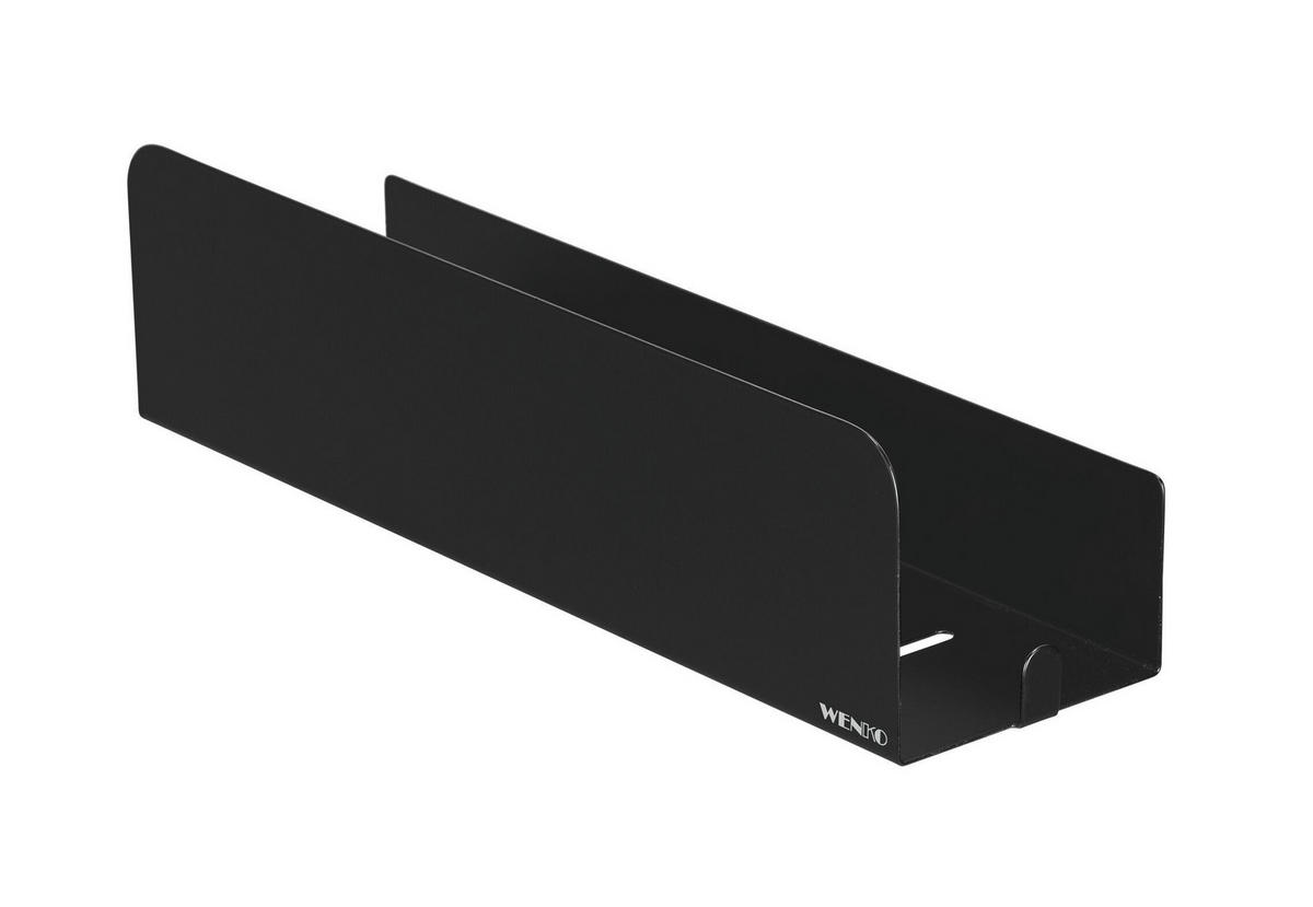 DUSCHABLAGE - Schwarz, MODERN, Metall (30/8/8,5cm) - Wenko