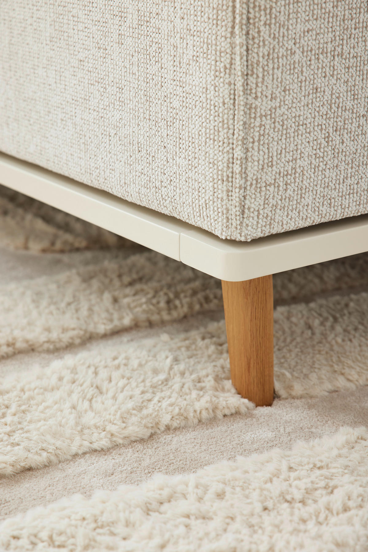 POLSTERBETT gepolstertes Kopfteil, Bettkasten, Lattenroste, Matratzen 180/200 cm  in Beige  - Eichefarben/Birkefarben, Design, Holz/Textil (180/200cm) - Musterring