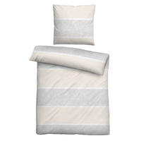 BETTWÄSCHE Flanell 155/220 cm  - Beige/Hellgrau, Design, Textil (155/220cm) - Novel