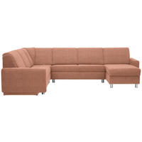 WOHNLANDSCHAFT  in Chenille Orange  - Alufarben/Orange, KONVENTIONELL, Kunststoff/Textil (236/322/158cm) - Sedda