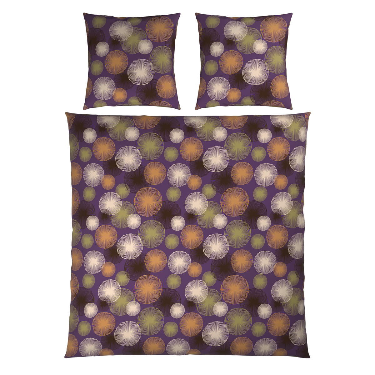 BETTWÄSCHE Satin 200/200 cm  - Beige/Violett, Textil (200/200cm) - Esposa