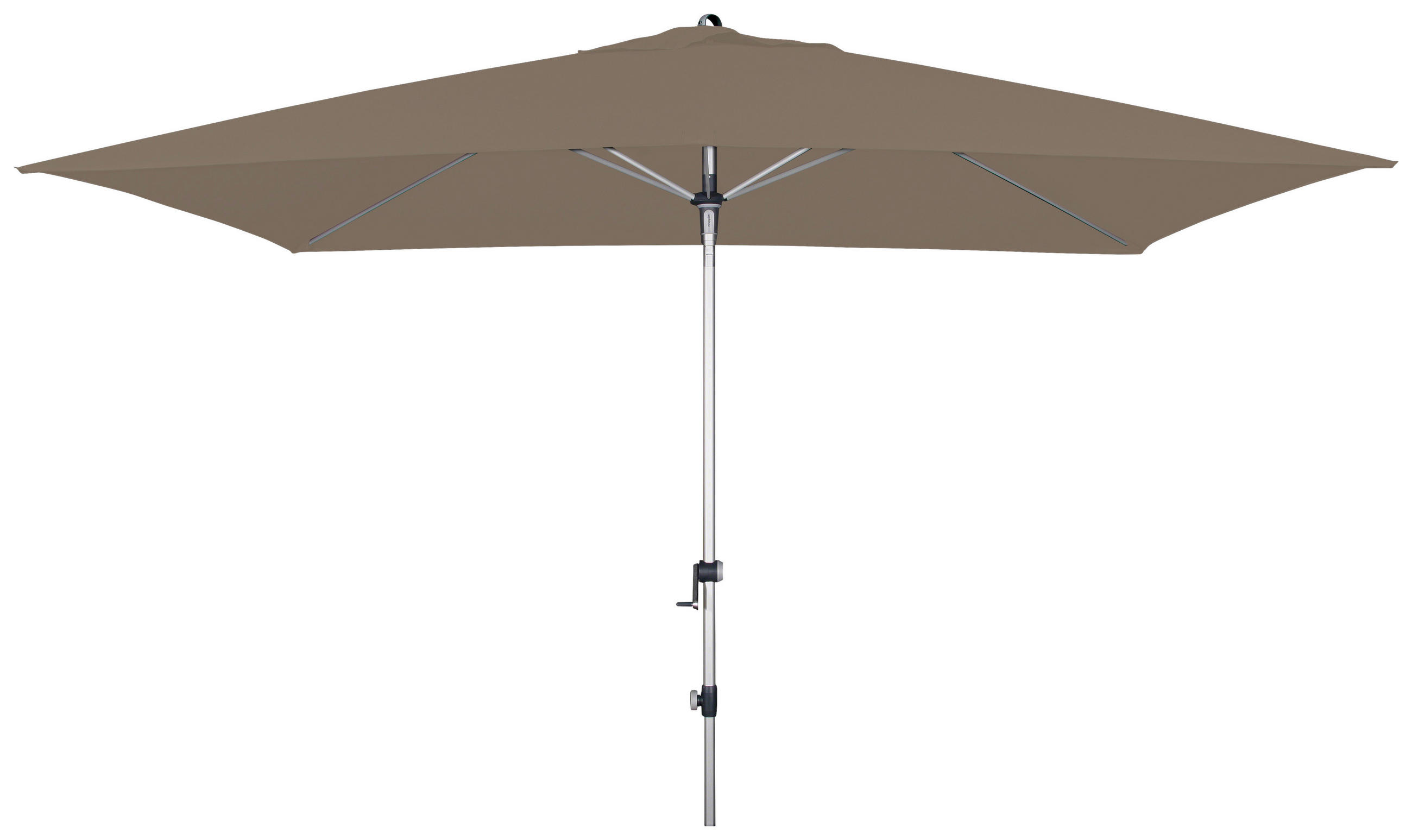 SONNENSCHIRM 300x200 cm Greige  - Greige/Alufarben, KONVENTIONELL, Textil/Metall (300/200cm) - Doppler