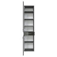 HOCHSCHRANK 40/180/35 cm  - Chromfarben/Graphitfarben, KONVENTIONELL, Holzwerkstoff/Metall (40/180/35cm) - Xora