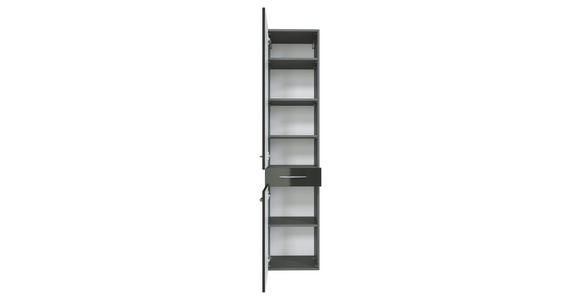 HOCHSCHRANK 40/180/35 cm - Chromfarben/Graphitfarben, KONVENTIONELL, Holzwerkstoff/Metall (40/180/35cm) - Xora