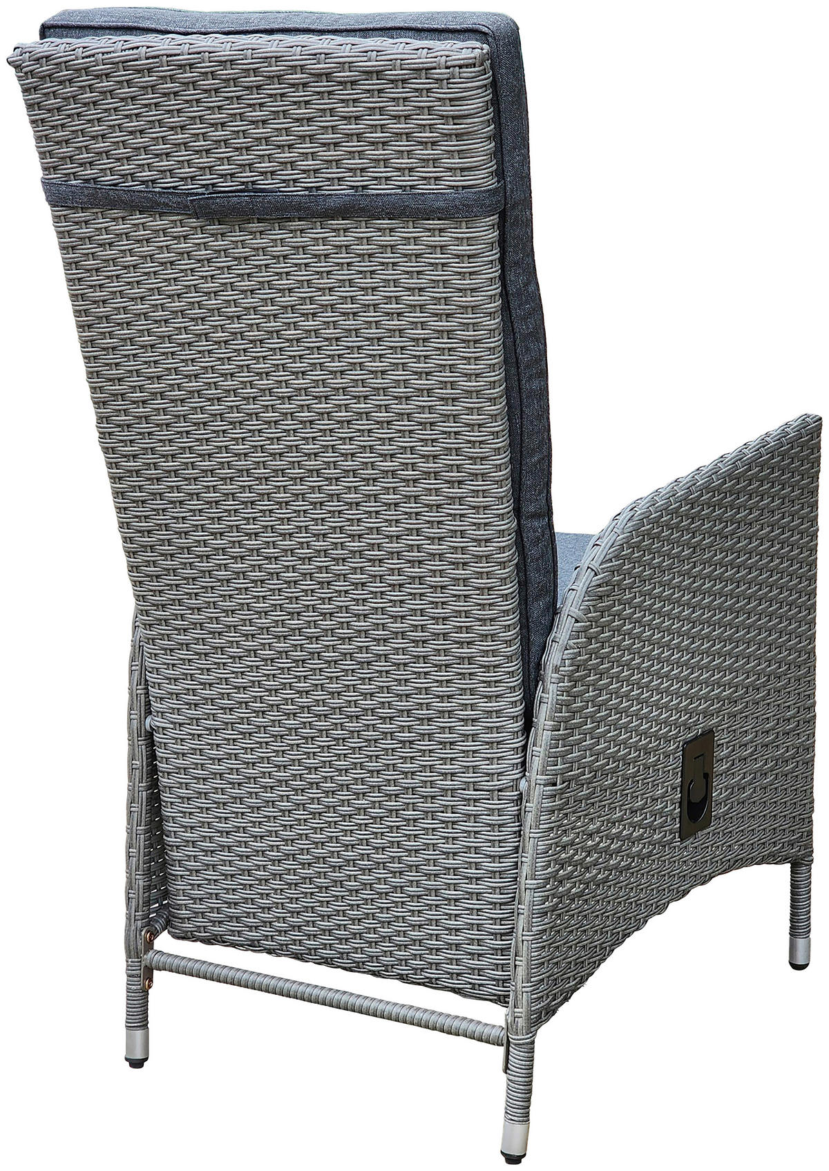 GARTENSESSEL Stahl Grau, Dunkelgrau  - Dunkelgrau/Grau, MODERN, Kunststoff/Textil (55/108/71cm) - Ambia Garden