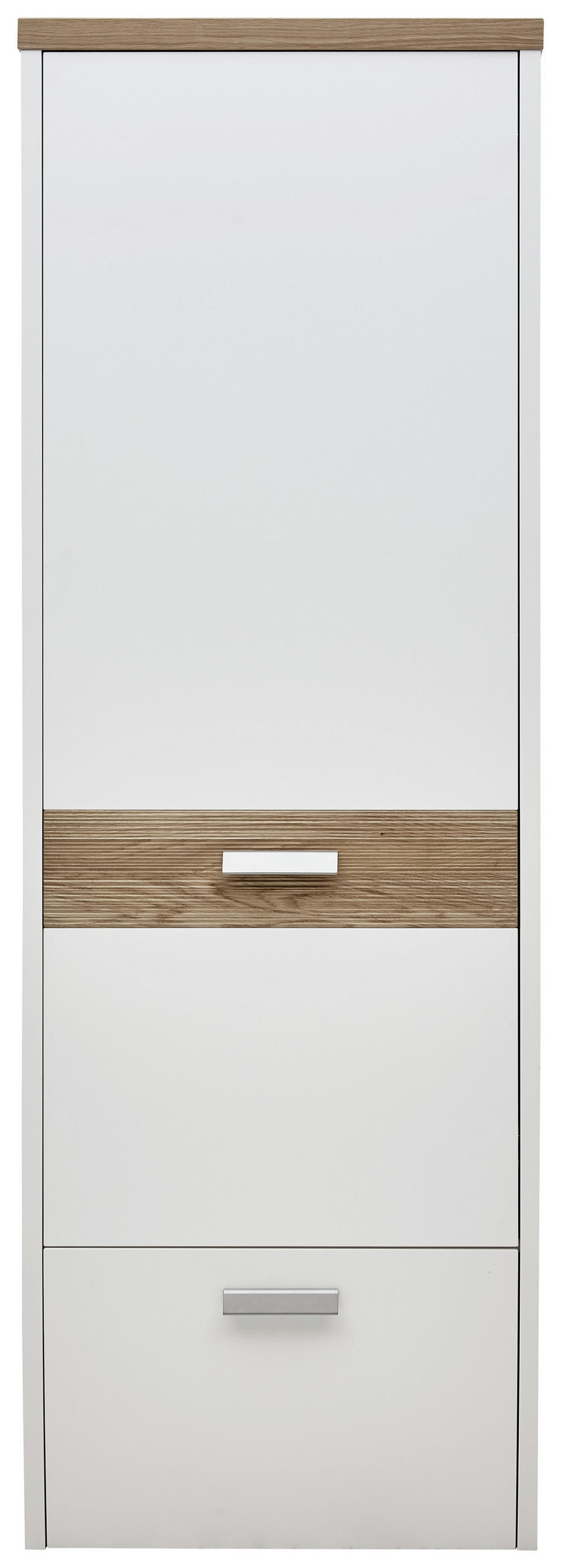 GARDEROBENSCHRANK Dieter Knoll Collection 64/187/31 cm - Weiss/Eichefarben, Design, Holz/Holzwerkstoff (64/187/31cm) - Dieter Knoll