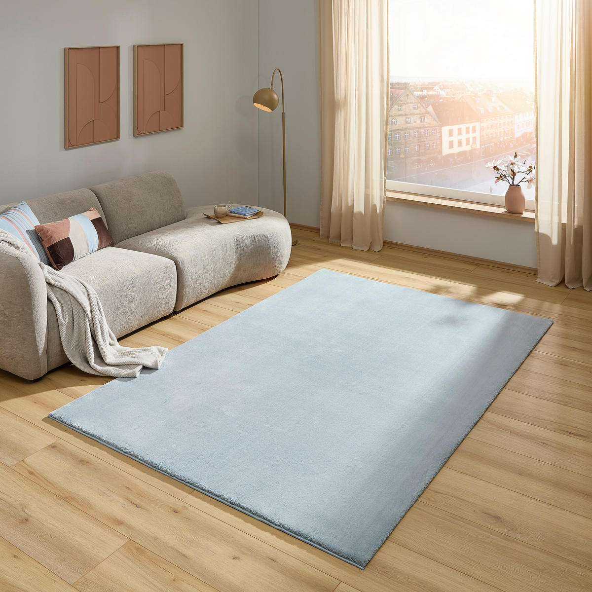 WEBTEPPICH  Wohnzimmer 200/290 cm Blau rechteckig  - Blau, Basics, Textil (200/290cm) - Novel