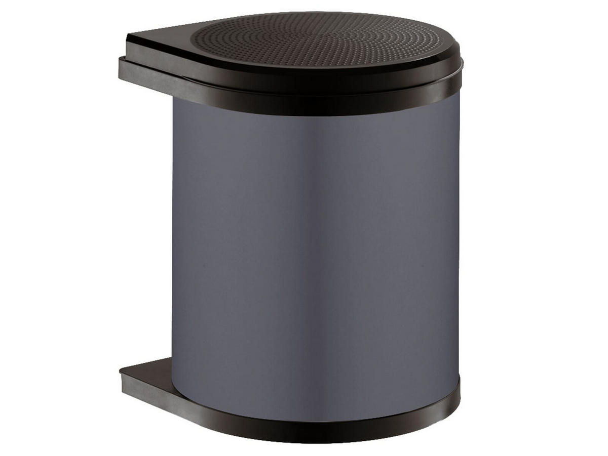 ABFALLSAMMLER 15 l  Kunststoff  - Anthrazit, Basics, Kunststoff (29,8/29,8/36cm) - HKT