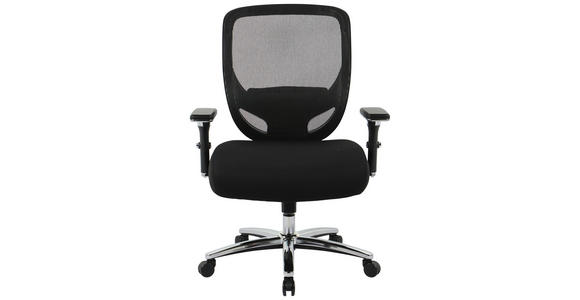 DREHSTUHL Netzbespannung Schwarz, Chromfarben  - Chromfarben/Schwarz, KONVENTIONELL, Kunststoff/Textil (74/102/111.5/73cm) - Venda