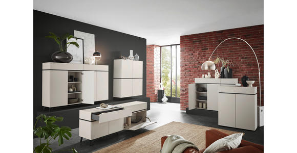 SIDEBOARD  in 180/111/40 cm  - Kaschmir/Schwarz, Design, Holzwerkstoff/Kunststoff (180/111/40cm) - Voleo
