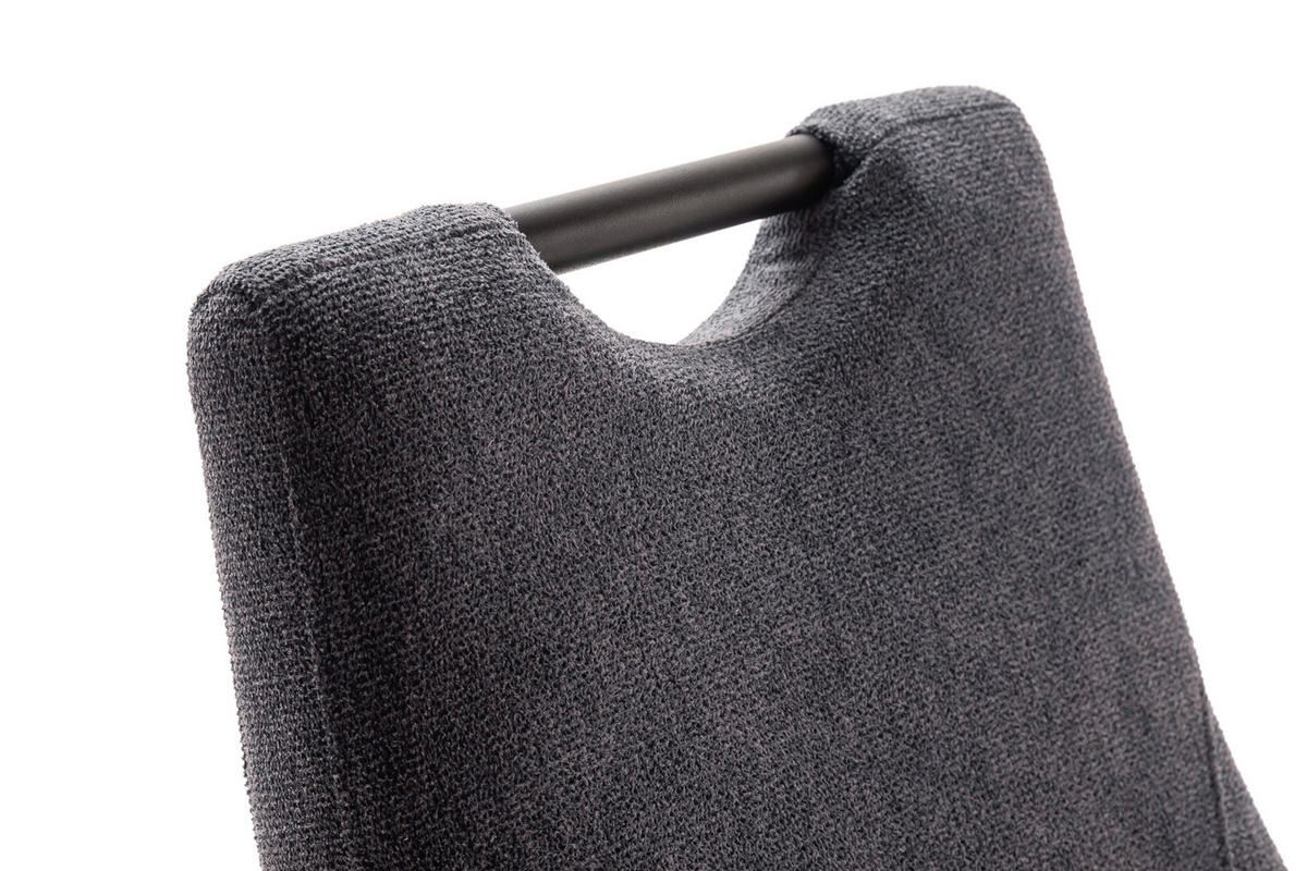 SCHWINGSTUHL  in Aluminium Flachgewebe  - Anthrazit/Schwarz, Modern, Textil/Metall (50/103/63cm) - Carryhome