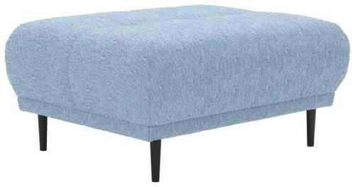 HOCKER Flachgewebe Hellblau  - Schwarz/Hellblau, Design, Holz/Textil (93/45/77cm) - Stylife