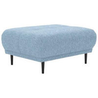 HOCKER in Textil Hellblau  - Schwarz/Hellblau, Design, Holz/Textil (93/45/77cm) - Stylife
