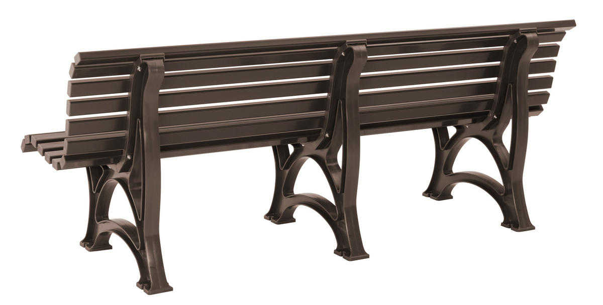 GARTENBANK 200/80/64 cm   - Braun, Basics, Kunststoff (200/80/64cm) - Modante