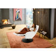 RELAXSESSEL in Leder Weiß  - Schwarz/Weiß, Design, Leder/Metall (76/108/86cm) - Dieter Knoll