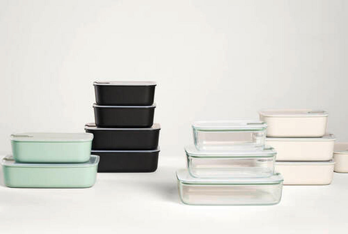 FRISCHHALTEDOSE Easyclip 1 L  - Klar/Salbeigrün, Basics, Kunststoff (13,9/7,0/19,8cm) - Mepal