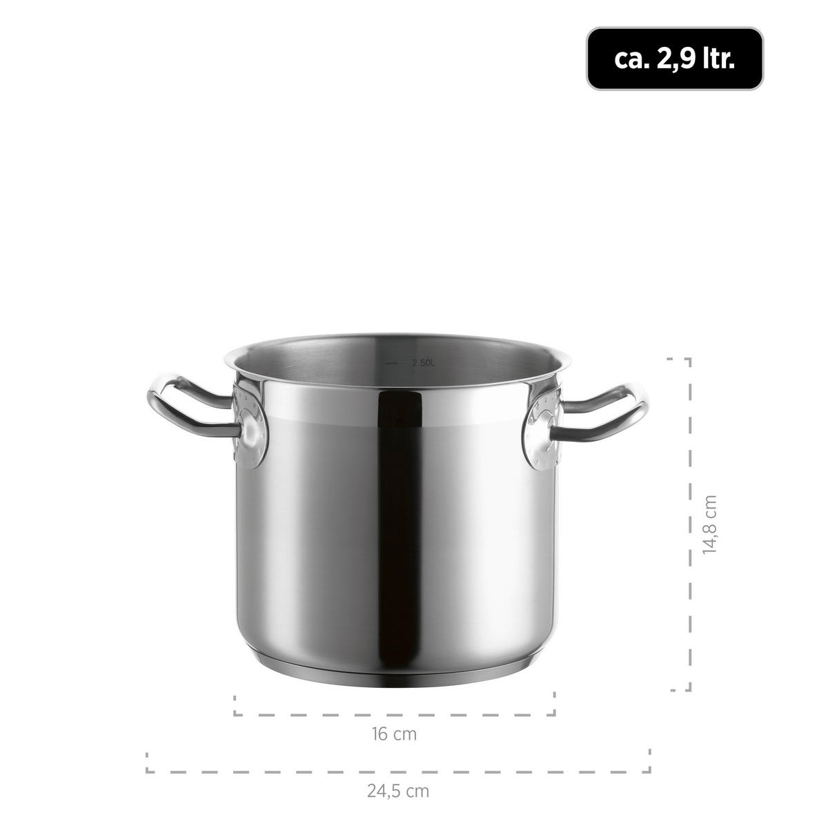 GEMÜSETOPF Professional 2,9 l  - Silberfarben, Basics, Metall (16/14,8/24,5cm) - Mäser