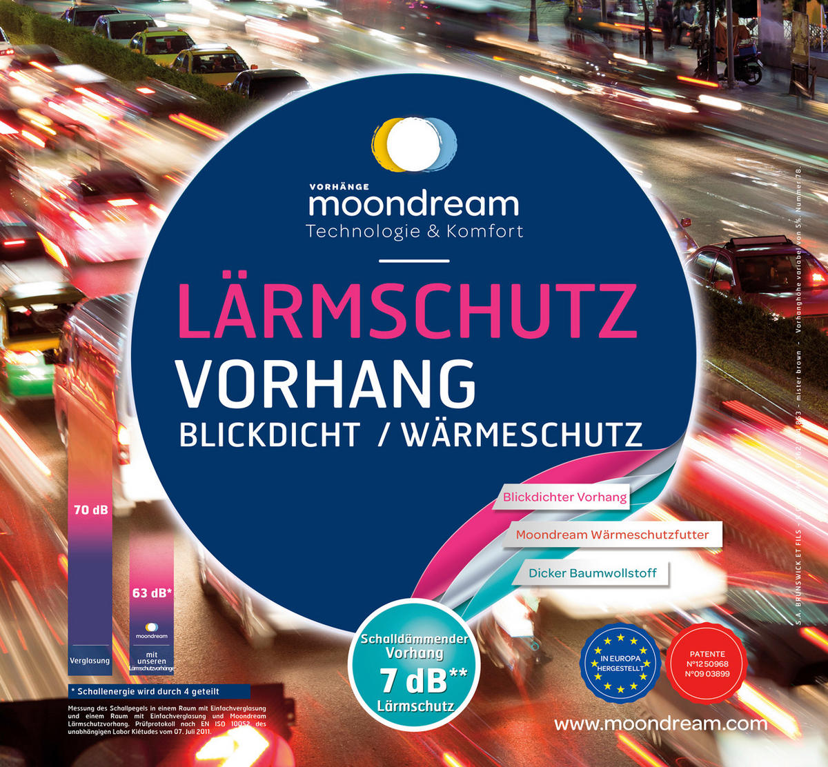 LÄRMSCHUTZVORHANG Verdunkelung 145/260 cm   - Rot, Design, Textil (145/260cm)