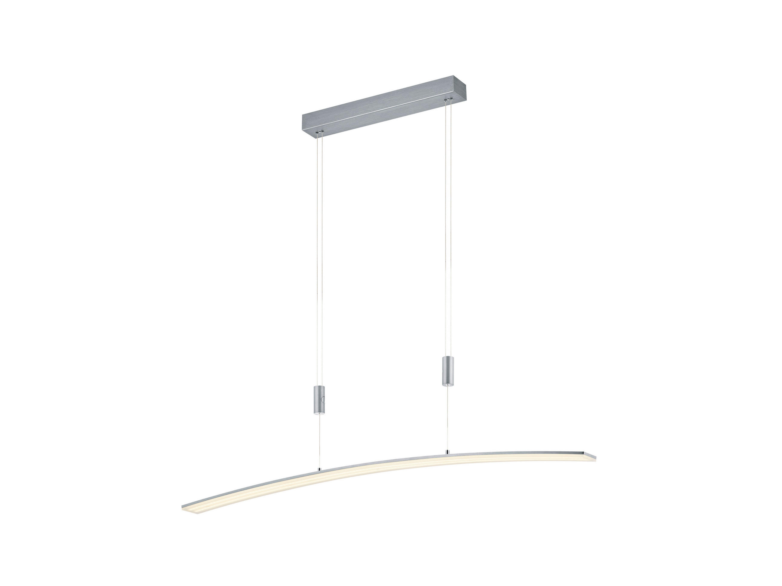 LED-HÄNGELEUCHTE 100/6/150 cm   - Alufarben, Design, Kunststoff/Metall (100/6/150cm) - Hell