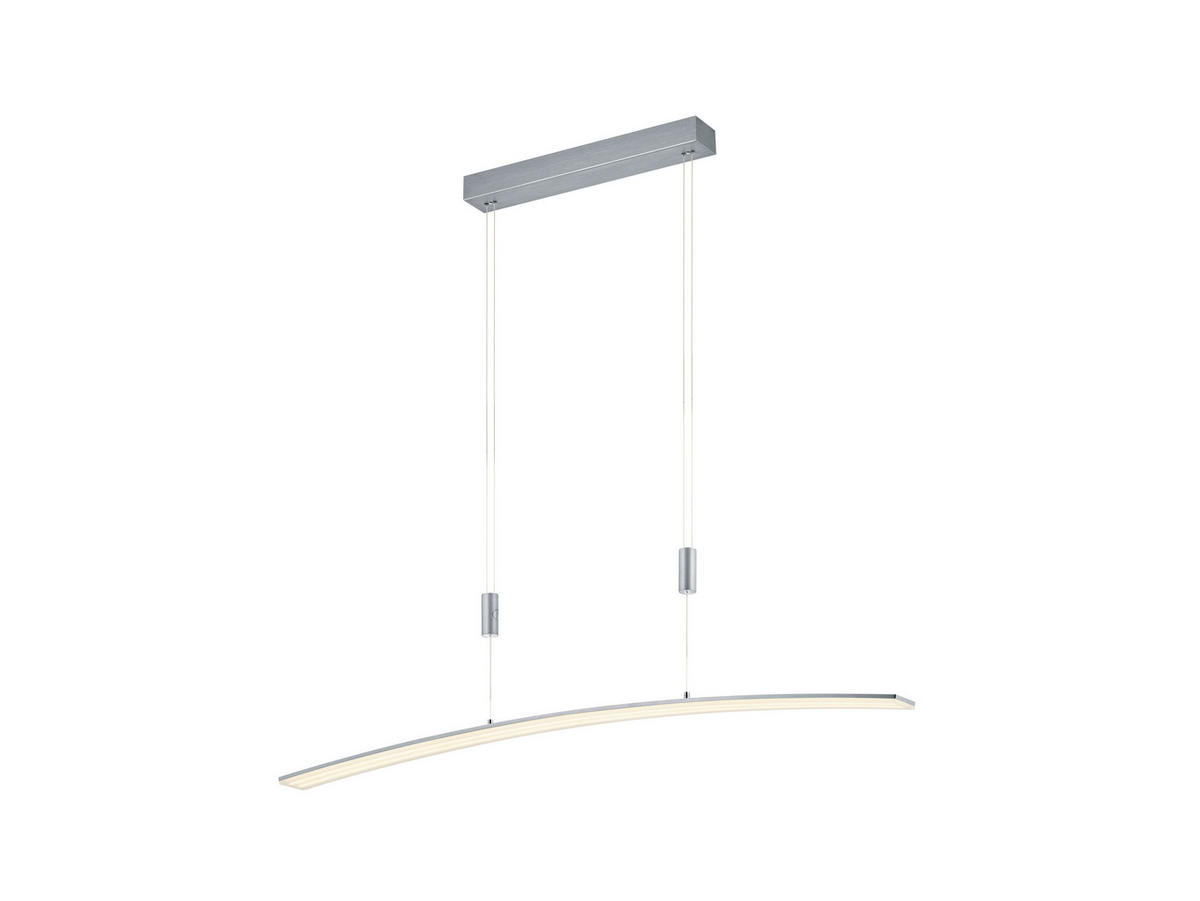 LED-HÄNGELEUCHTE 100/6/150 cm   - Alufarben, Design, Kunststoff/Metall (100/6/150cm) - Hell