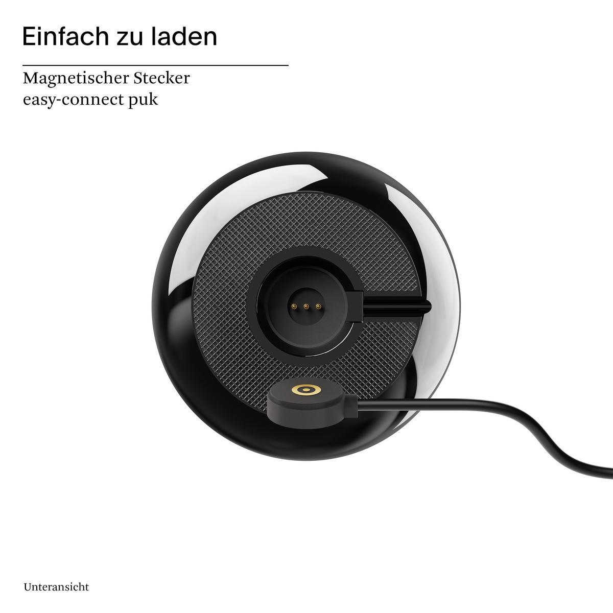 AKKU-TISCHLEUCHTE Nucandle 8,5/8,5/30 cm   - Schwarz Hochglanz/Kupferfarben, Design, Metall (8,5/8,5/30cm)