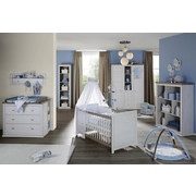 WICKELKOMMODE Camron Grau, Weiß - Weiß/Grau, Natur, Holzwerkstoff/Kunststoff (110/89,5/43cm) - My Baby Lou