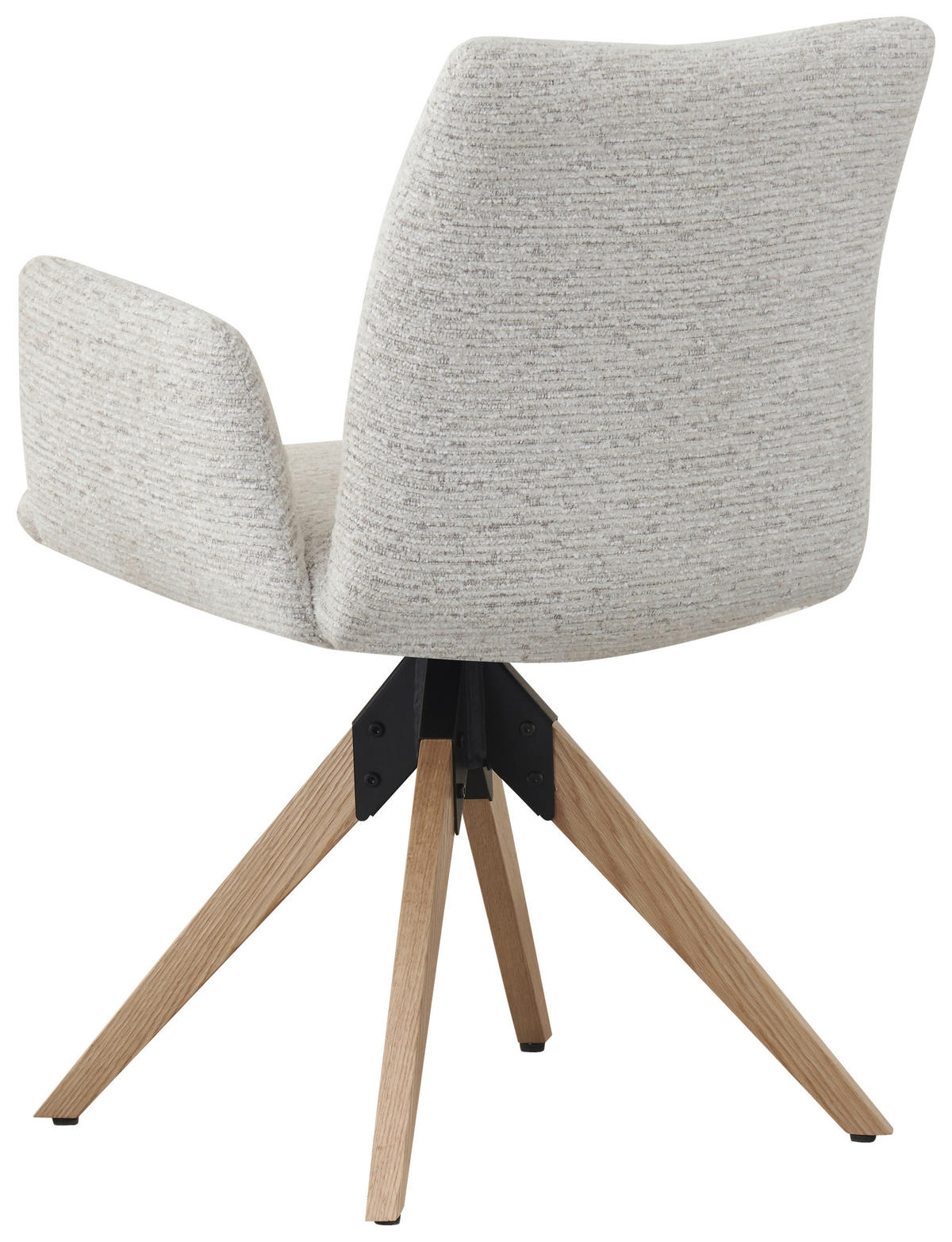 ARMLEHNSTUHL  in Eisen Struktur  - Eichefarben/Beige, Design, Holz/Textil (58/85/64cm) - Carryhome