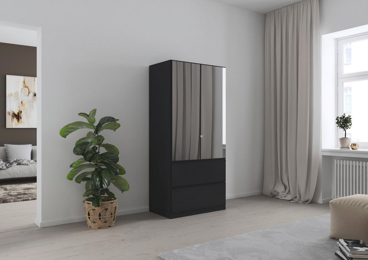 DREHTÜRENSCHRANK in Grau  - Grau, Modern, Holzwerkstoff (91/197/54cm) - Rauch Möbel