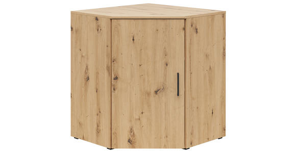 ECKKOMMODE 101/83/71 cm in Eiche Artisan - Anthrazit/Schwarz, MODERN, Holzwerkstoff/Kunststoff (101/83/71cm) - Carryhome