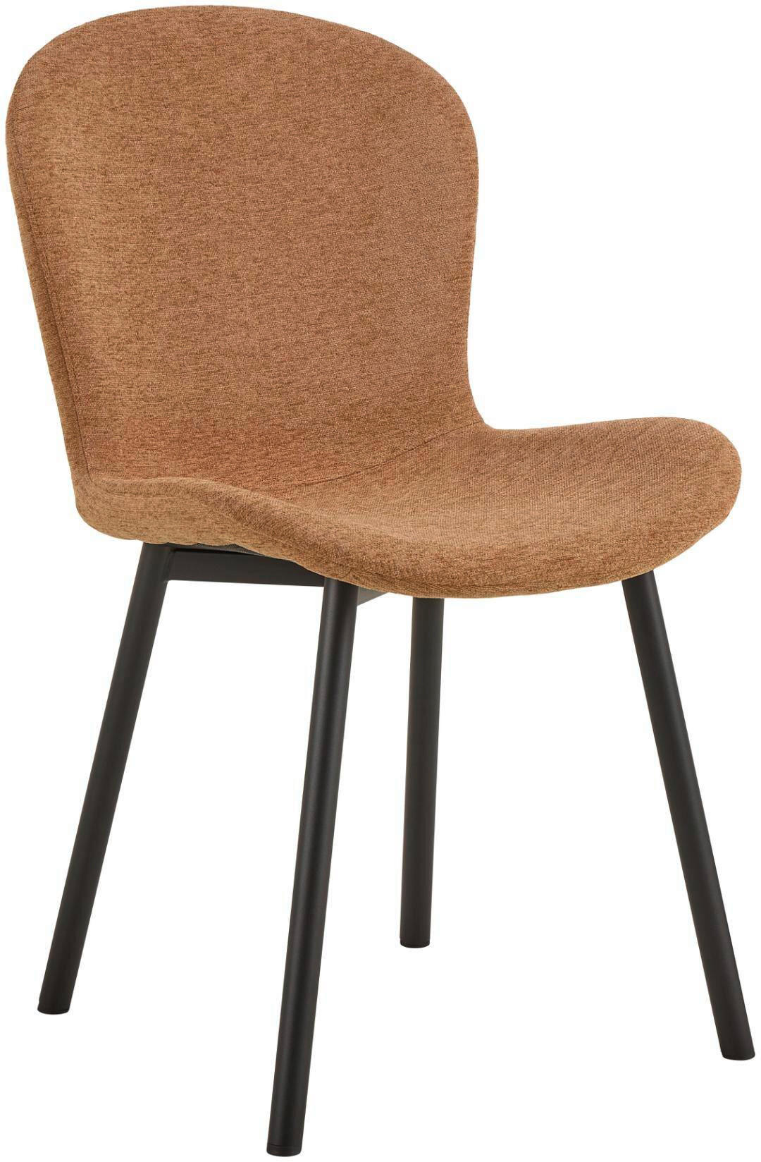 STOL 2 styck  flatväv  svart, terrakotta  - svart/terrakotta, Trend, metall/textil (50/86/58cm) - Best Price