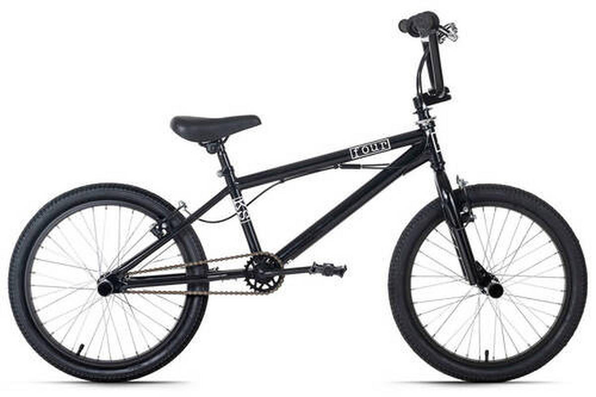 BMX 20 Zoll FREESTYLE 519B  - Schwarz, Basics, Metall (70/100/70cm) - Atrigo