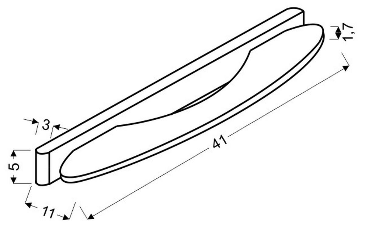 SPIEGELLEUCHTE 11/41/5 cm   - Chromfarben, Design, Metall (11/41/5cm)