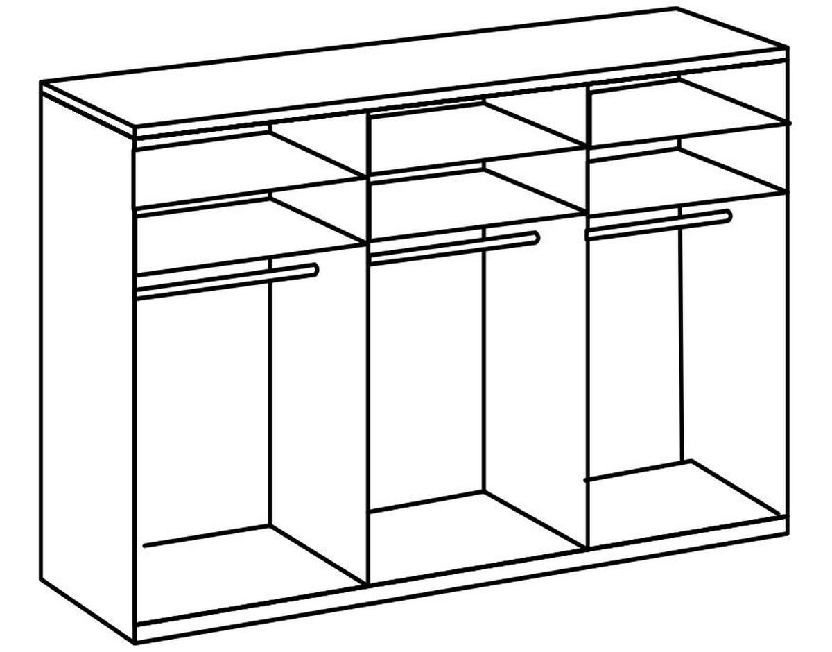 SCHWEBETÜRENSCHRANK 300/236/65 cm 3-türig  - Chromfarben/Weiß Hochglanz, MODERN, Holzwerkstoff/Metall (300/236/65cm) - MID.YOU