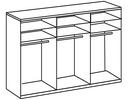 SCHWEBETÜRENSCHRANK 300/236/65 cm 3-türig  - Chromfarben/Weiß Hochglanz, MODERN, Holzwerkstoff/Metall (300/236/65cm) - MID.YOU