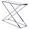 KONSOLENTISCH in Metall, Glas 100/30/74 cm   - Klar/Chromfarben, Modern, Glas/Metall (100/30/74cm) - Livetastic