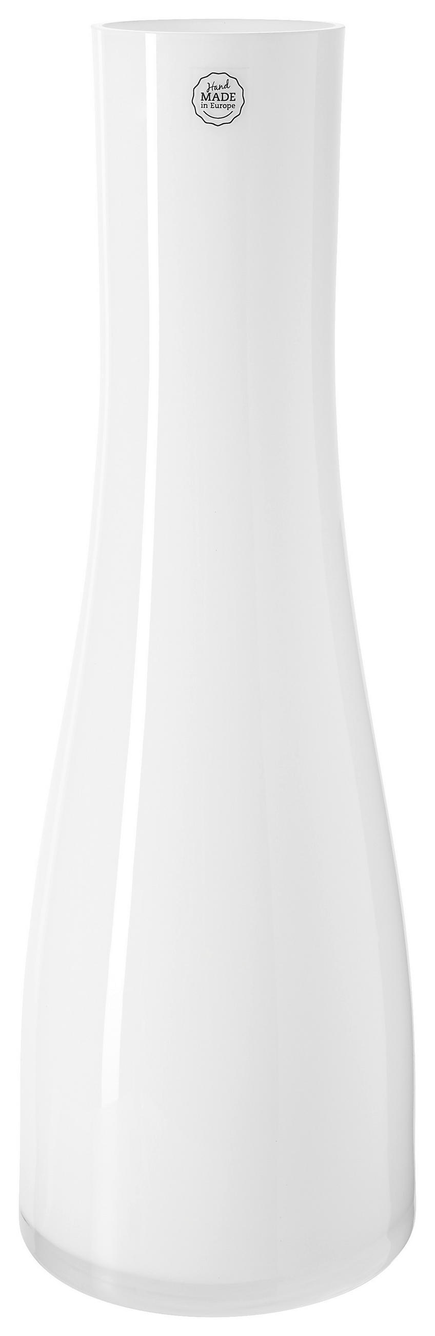 VÁZA 50 cm  - fehér, Basics, Üveg (16,5/50cm) - Ambia Home