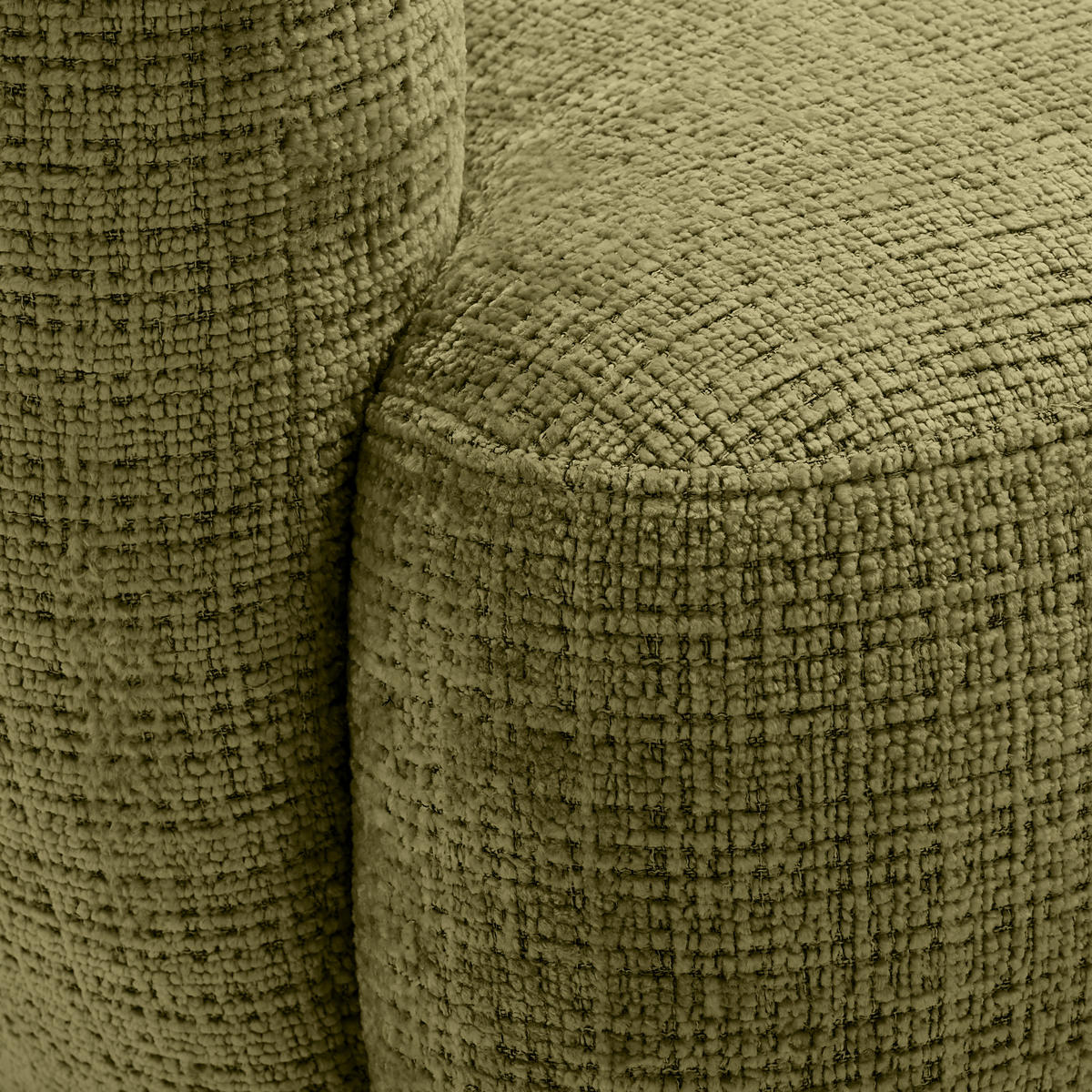 SCHLAFSOFA  mit Stoffauswahl, Liegefunktion, Schlafen auf Sitzhöhe, Rücken echt Chenille Olivgrün  - Schwarz/Olivgrün, KONVENTIONELL, Textil/Metall (228/75/98cm) - Carryhome