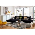 ECKSOFA in Mikrofaser Schwarz  - Schwarz, Design, Textil/Metall (224/305cm) - Dieter Knoll