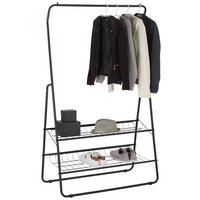GARDEROBENSTÄNDER in Schwarz 93/159/47 cm   - Schwarz, Trend, Metall (93/159/47cm) - Carryhome