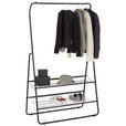 GARDEROBENSTÄNDER in Schwarz 93/159/47 cm   - Schwarz, Trend, Metall (93/159/47cm) - Carryhome