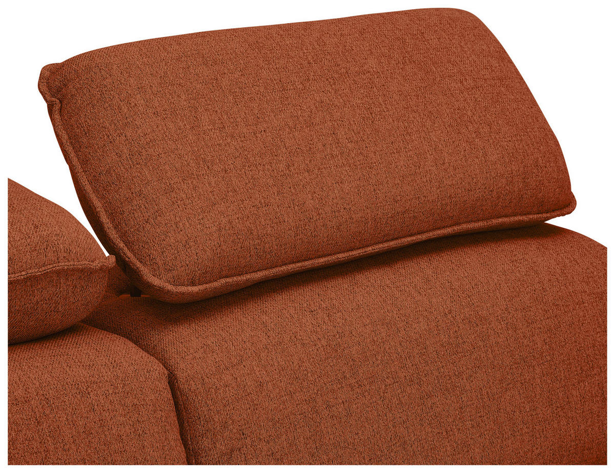 ECKSOFA in Flachgewebe Rostfarben  - Rostfarben/Schwarz, Modern, Kunststoff/Textil (182/237cm) - Carryhome