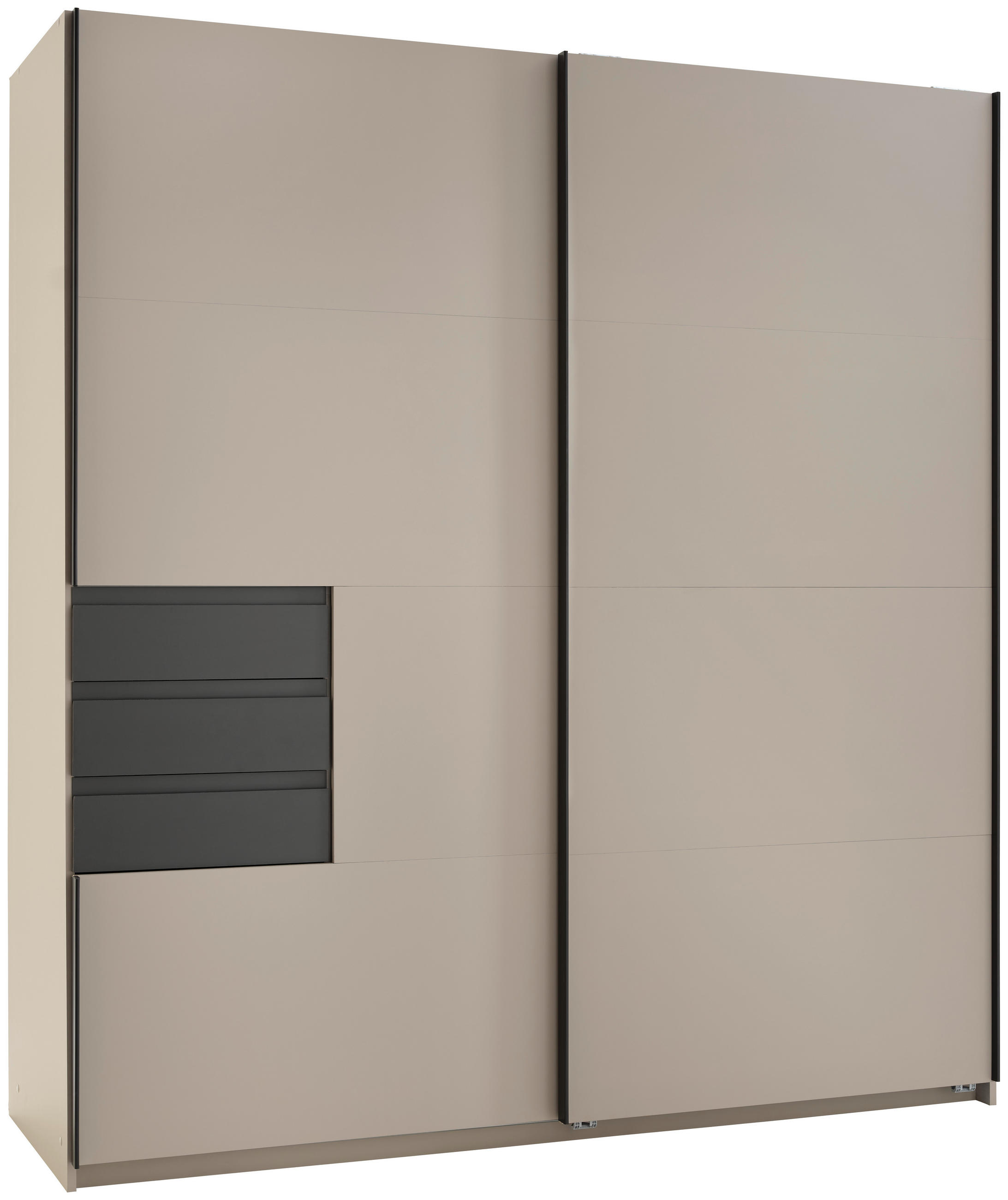 Schwebetürenschrank 180cm Osnabrück Saharagrau/grafit