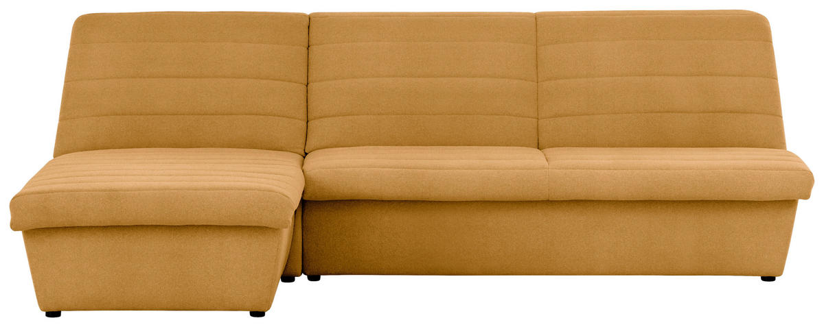 ECKSOFA in Webstoff Senfgelb  168/274 cm  - Senfgelb/Schwarz, Design, Kunststoff/Textil (168/274cm) - LOOKS by W.Joop