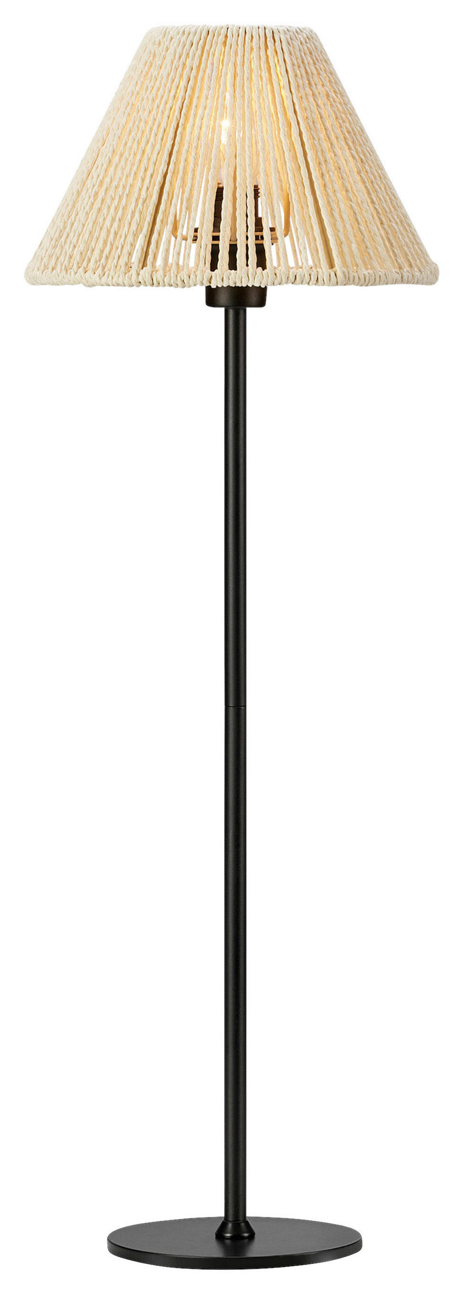 TISCHLEUCHTE Corda 20/61,5 cm   - Beige/Schwarz, Basics, Papier/Metall (20/61,5cm) - Markslöjd